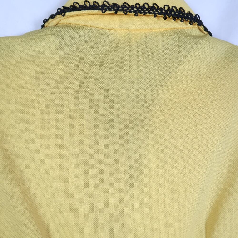 Vintage 70s JCPenney Yellow Bell Bottom Flare Jumpsuit Disco XS - Picture 8 of 9